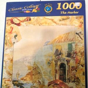 New 1000 piece sealed puzzle The Harbor Classic Collage vintage 2002
